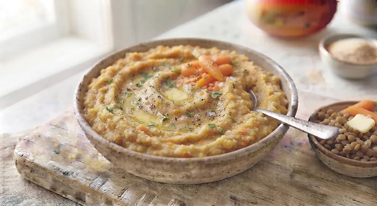 Mashed Lentils and Carrot